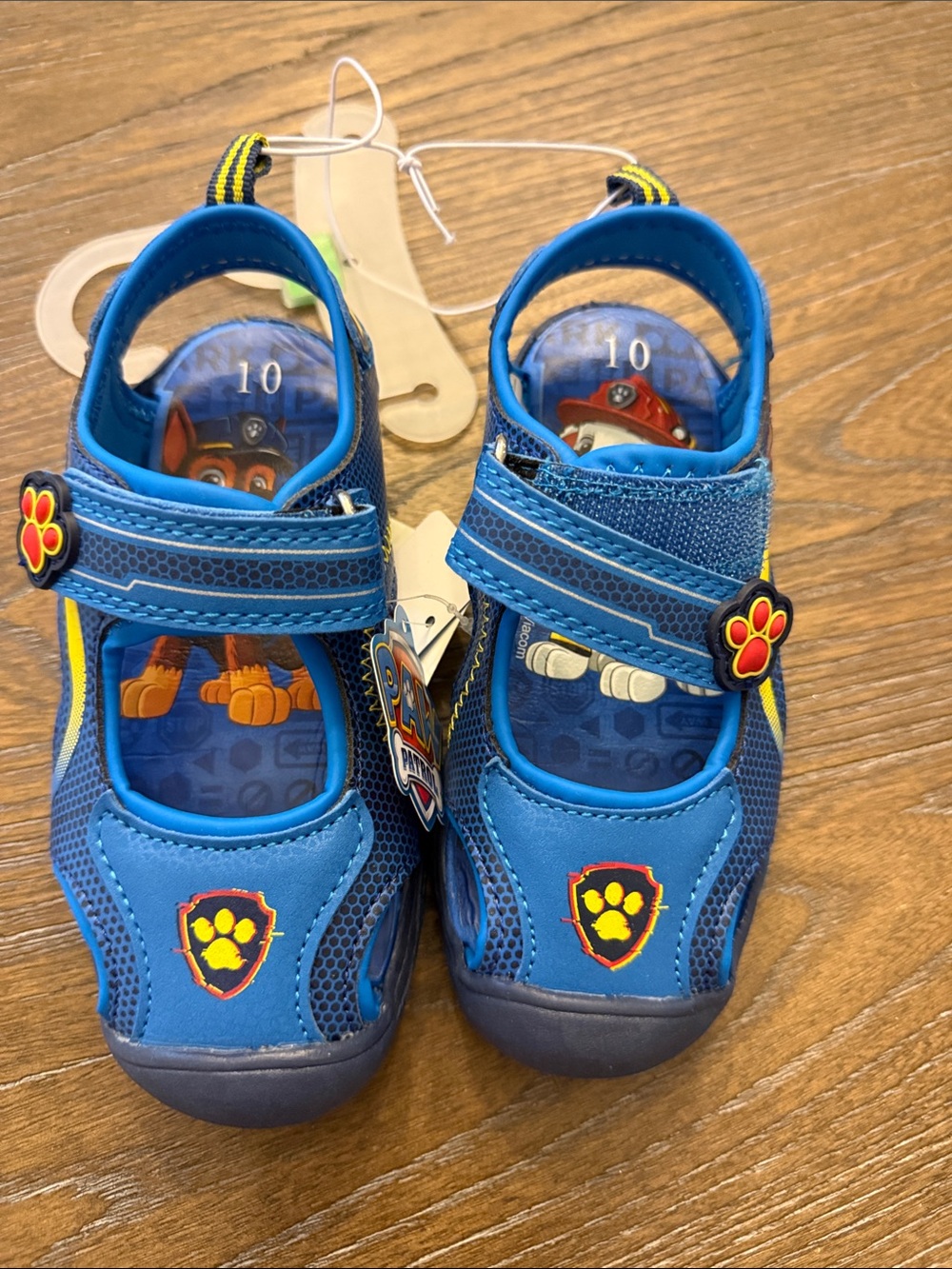 Paw Patrol Blue Kids Velcro Light Up Sandal/Sneaker Size 10 NWT